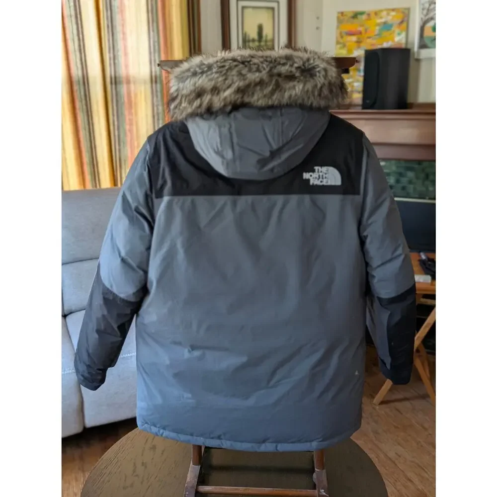 The North Face McMurdo Down Parka 600-Fill Faux Fur Hood Grey Black Men's Size M